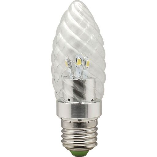 Лампа светодиодная, 6LED(3.5W) 230V E27 6400K хром, LB-77 25337
