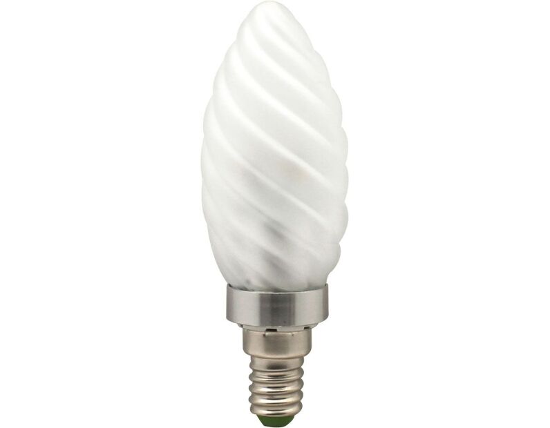 Лампа светодиодная, (3.5W) 230V E14 2700K матовая хром, LB-77 25338