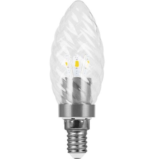 Лампа светодиодная, 6LED(3.5W) 230V E14 2700K матовая золото, LB-77 25350