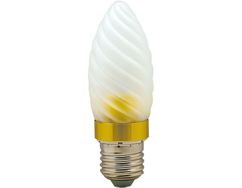 Лампа светодиодная, 6LED(3.5W) 230V E27 4000K матовая золото, LB-77 25354