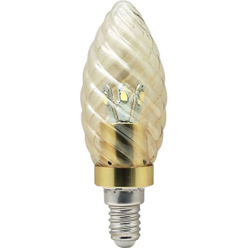 Лампа светодиодная, 6LED(3.5W) 230V E14 2700K золотая золото, LB-77 25356