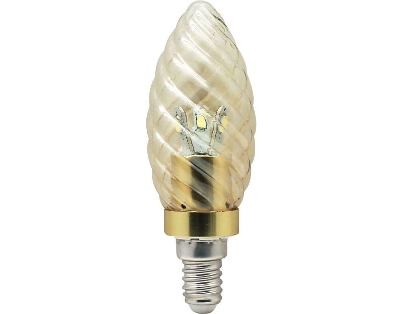 Лампа светодиодная, 6LED(3.5W) 230V E14 2700K золотая золото, LB-77 25356