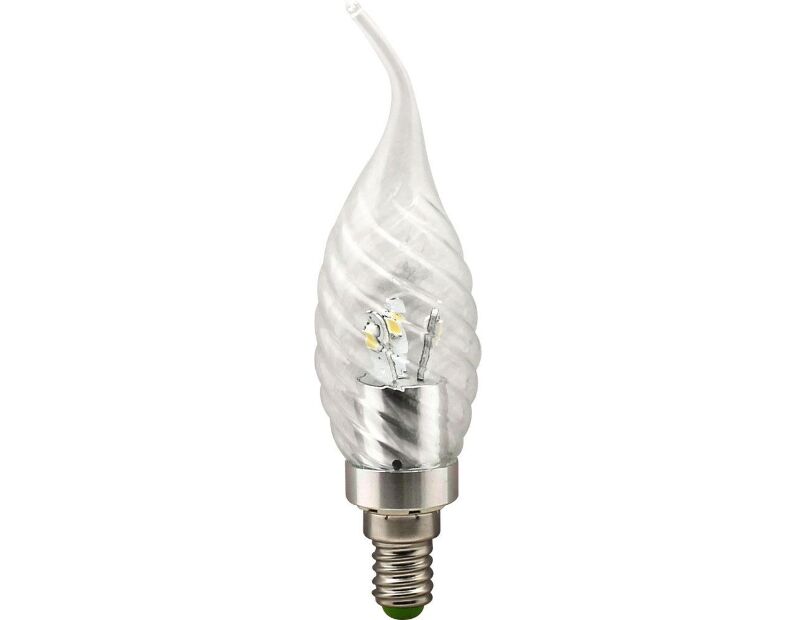 Лампа светодиодная, 6LED(3.5W) 230V E14 2700K хром, LB-78 25358