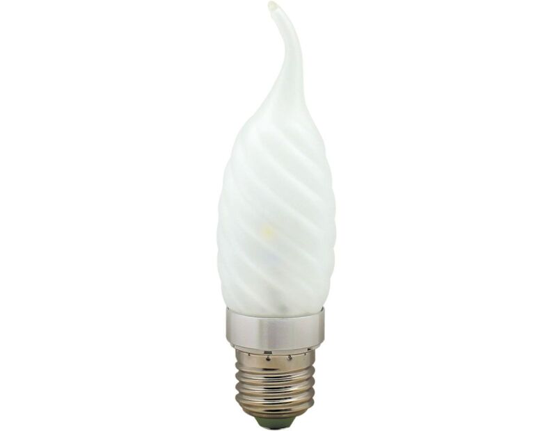Лампа светодиодная, 6LED(3.5W) 230V E27 4000K матовая хром, LB-78 25368