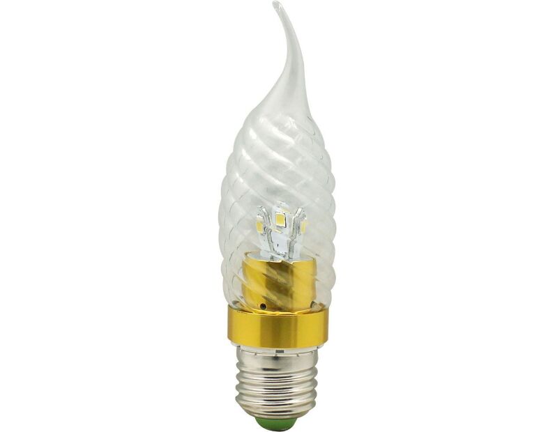 Лампа светодиодная, 6LED(3.5W) 230V E27 2700K золото, LB-78 25373
