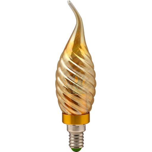 Лампа светодиодная, 6LED(3.5W) 230V E14 2700K золотая золото, LB-78 25382