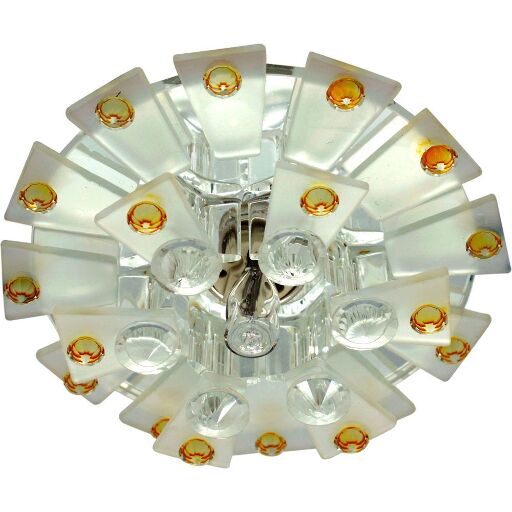 Светильник потолочный JCD9 Max35W G9  прозрачный-матовый -желтый, прозрачный, 1560 28432