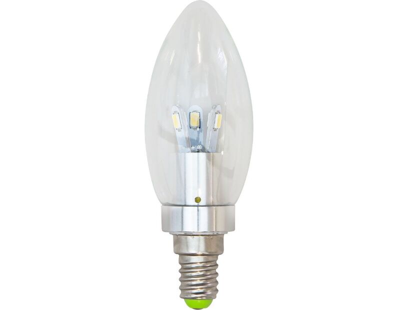 Лампа светодиодная, 6LED(3.5W) 230V E14 4000K хром, LB-70 25252