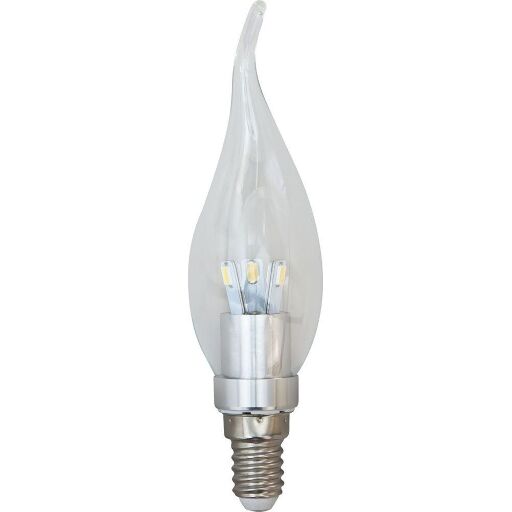 Лампа светодиодная, 6LED(3.5W) 230V E14 4000K хром, LB-71 25258