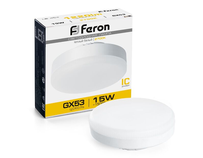 Лампа светодиодная Feron LB-454 GX53 15W 2700K 25834