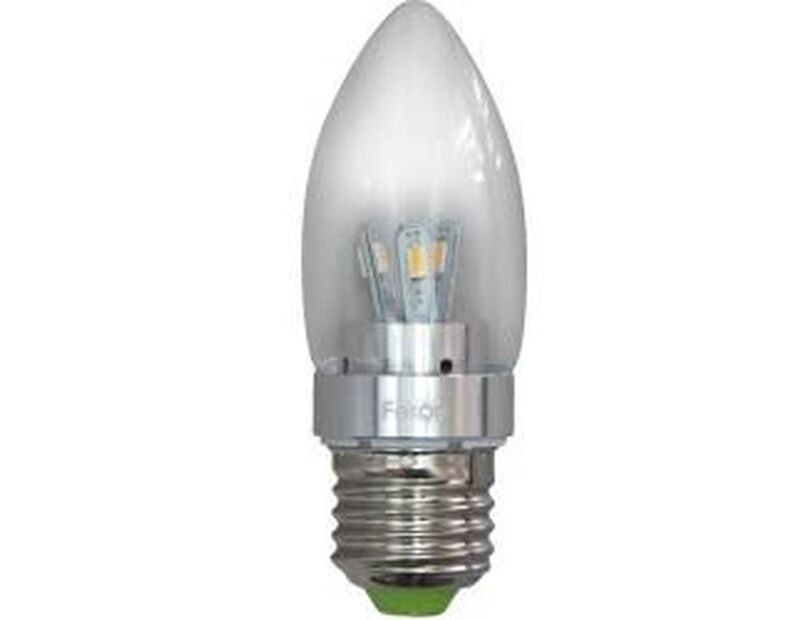 Лампа светодиодная, 6LED(3.5W) 230V E27 2700K хром, LB-70 25272