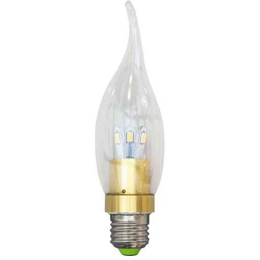 Лампа светодиодная, 6LED(3.5W) 230V E27 6400K золото, LB-71 25283