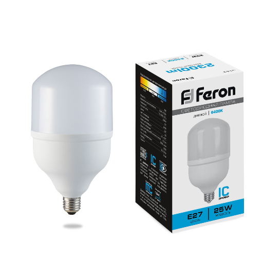 Лампа светодиодная Feron LB-65 E27 25W 6400K 25887