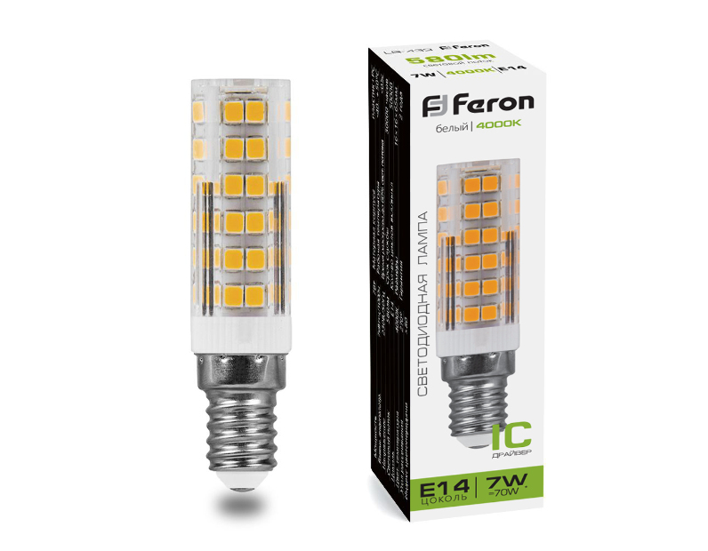 Лампа светодиодная Feron LB-433 E14 7W 4000K 25899