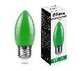 Лампа светодиодная Feron LB-376 свеча E27 1W зеленый 25926