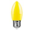 Лампа светодиодная Feron LB-376 свеча E27 1W желтый 25927