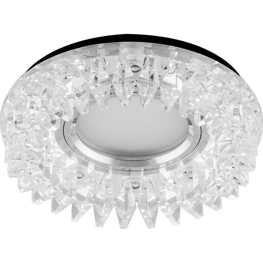 Светильник встраиваемый с белой LED подсветкой Feron CD2540 потолочный MR16 G5.3 прозрачный 27966