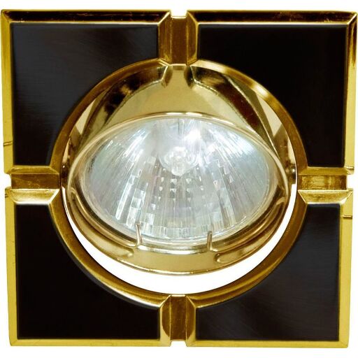 Светильник потолочный, MR16 G5.3 черный-золото, 098T-MR16-S 17662