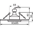 Светильник встраиваемый Feron CD2340 потолочный MR16 G5.3 черный-алюминий 18630