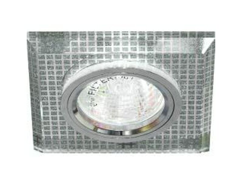 Светильник потолочный, MR16 G5.3 серебро-прозрачный, серебро, 8141-2 28289