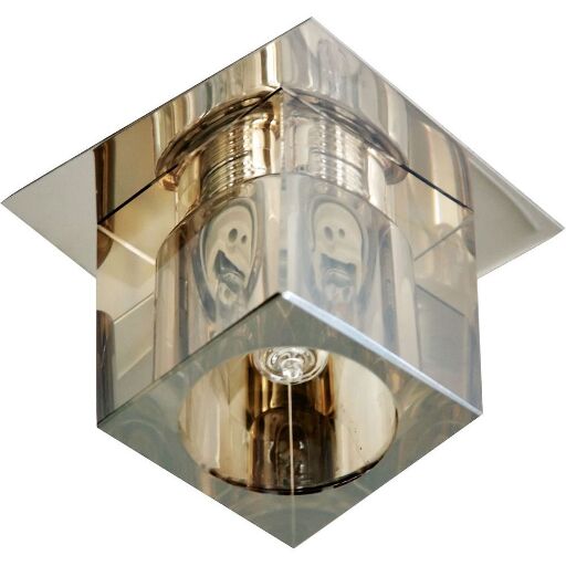 Светильник потолочный, JCD G9 с черным стеклом, золото, с лампой, CD2775 19184