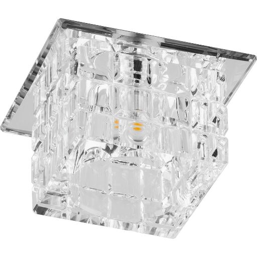 Светильник встраиваемый светодиодный Feron JD106 потолочный 10W 3000K прозрачный 27818