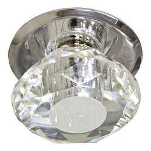 Светильник потолочный, JC G4 с прозрачным стеклом, хром, с лампой, JD83S-CL 17267