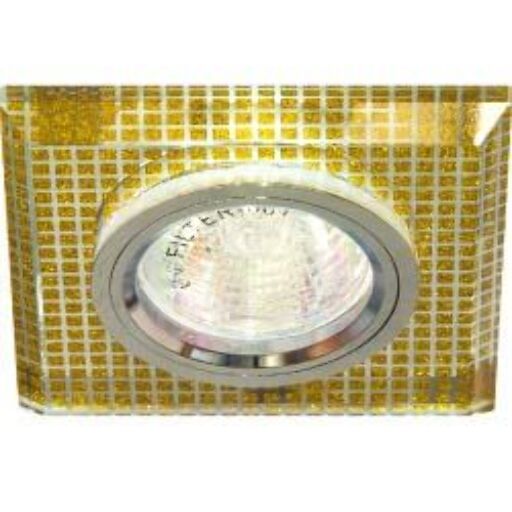 Светильник потолочный, MR16 G5.3 прозрачный,золото,серебро  8141-2 28290