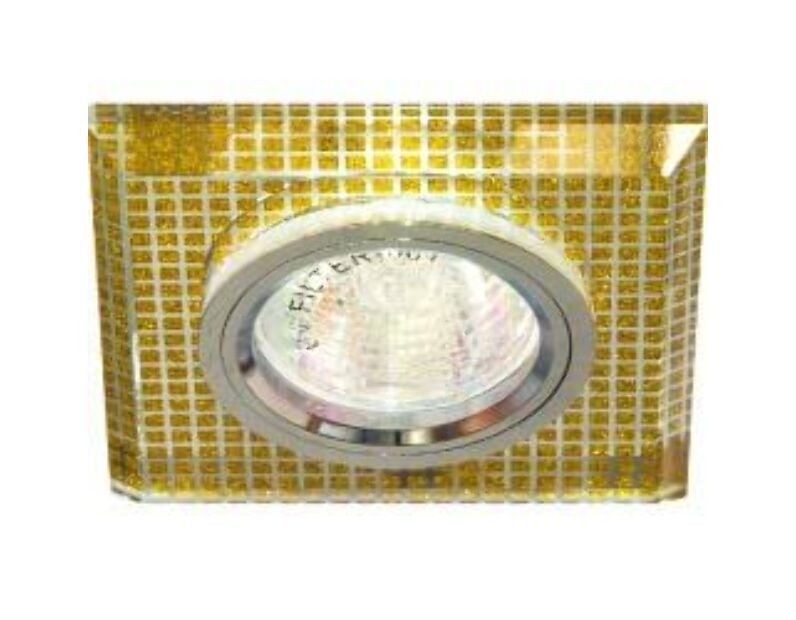 Светильник потолочный, MR16 G5.3 прозрачный,золото,серебро  8141-2 28290