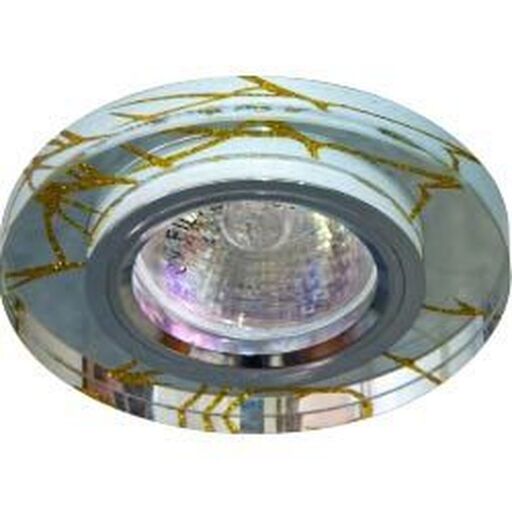 Светильник потолочный, MR16 G5.3 прозрачный-золото, хром, 8049-2 28293
