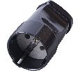 Розетка STEKKER PST16-40-200  переносная одноместная с заземляющим контактом, пластик 250В, 16А, IP20, черный 32854