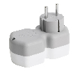 Сетевой разветвитель STEKKER ADP16-12-20 на 2 выхода с заземлением 250V,16A,ABS огнеустойчивый пластик,белый 32870