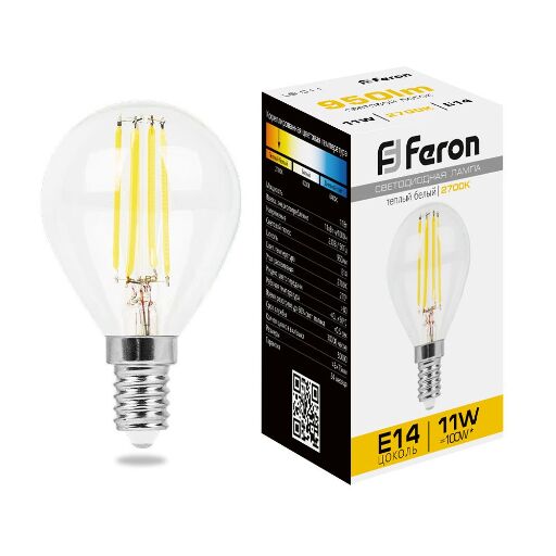 Лампа светодиодная Feron LB-511 Шарик E14 11W 2700K 38013
