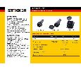 Розетка переносная 1местная STEKKER RST32-21-44  с заземлением 3+1, с крышкой, каучук 400В, 32А, IP44, черная 39021