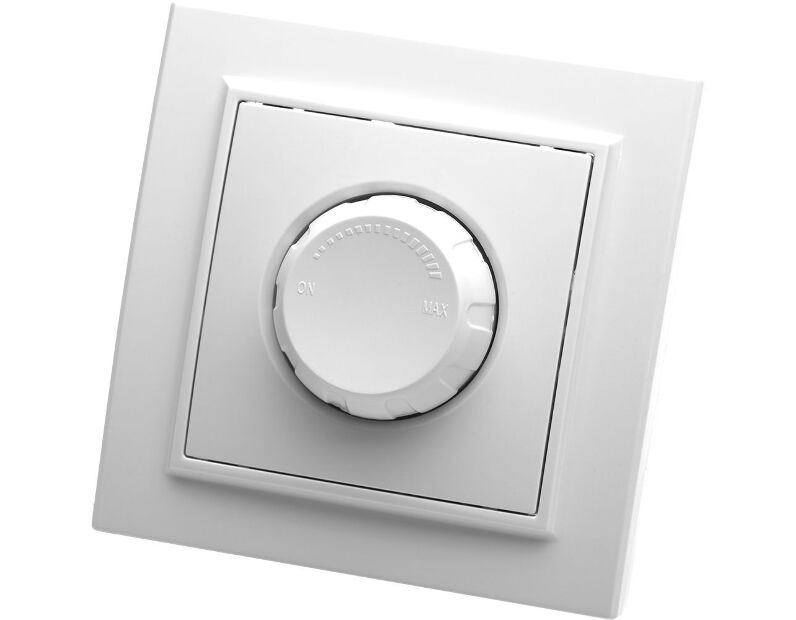 Выключатель диммирующий, STEKKER PSW10-9006-01, 220V, 600W, серия Эрна,белый 39046