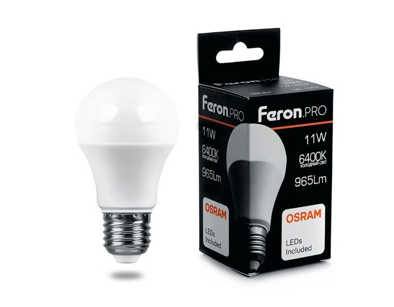 Лампа светодиодная Feron.PRO LB-1011 Шар E27 11W 6400K OSRAM LED 38031