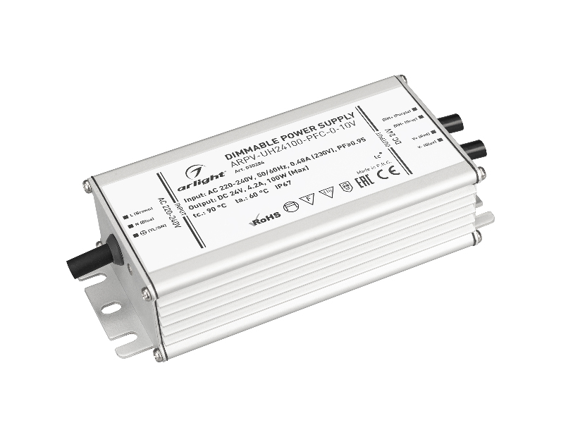 Блок питания Arlight ARPV-UH24100-PFC-0-10V (24V, 4.2A, 100W, IP67) 030284