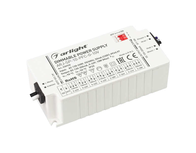Блок питания Arlight ARJ-SP-10-PFC-0-10V (10W, 120-350mA) IP20 030928
