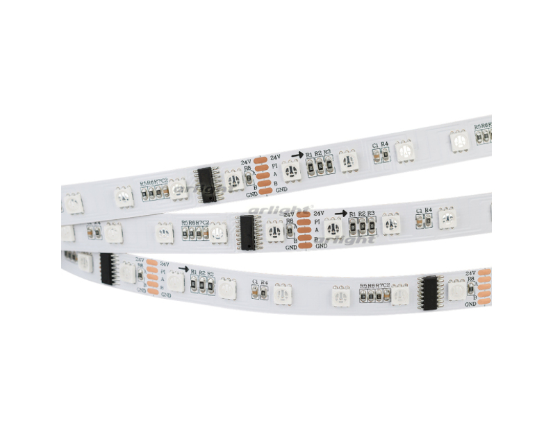 Лента Arlight DMX-5000-5060-60 24V Cx6 RGB (12mm, 12.5W, IP20) 024455(1)