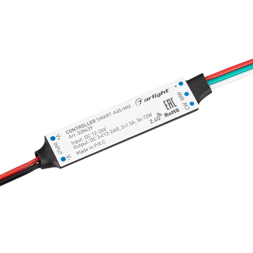 Контроллер Arlight SMART-K45-MIX (12-24V, 2x1.5A, 2.4G) IP20 Пластик 028439
