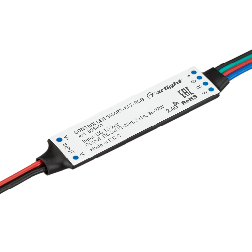 Контроллер Arlight SMART-K47-RGB (12-24V, 3x1A, 2.4G) IP20 Пластик 028441