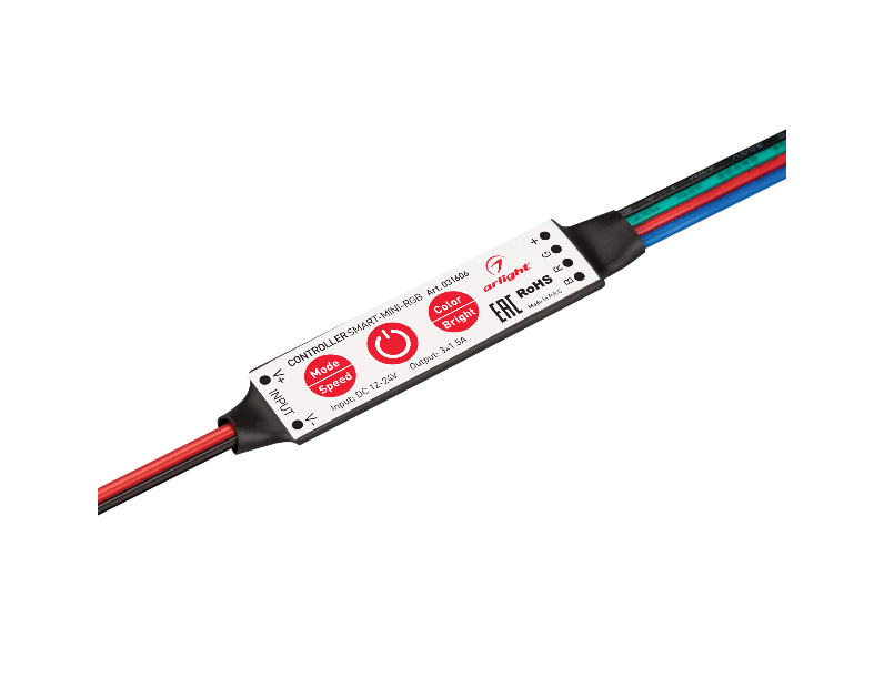 Контроллер Arlight SMART-MINI-RGB (12-24V, 3x1.5A) IP20 Пластик 031606