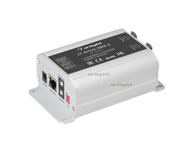 Контроллер Arlight LT-Artnet-DMX-2 (220V,1024CH) IP20 Металл 016731