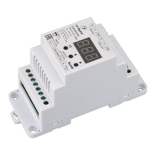 Конвертер Arlight SMART-K37-DMX (12-24V, SPI, DIN, 2.4G) Металл 028410