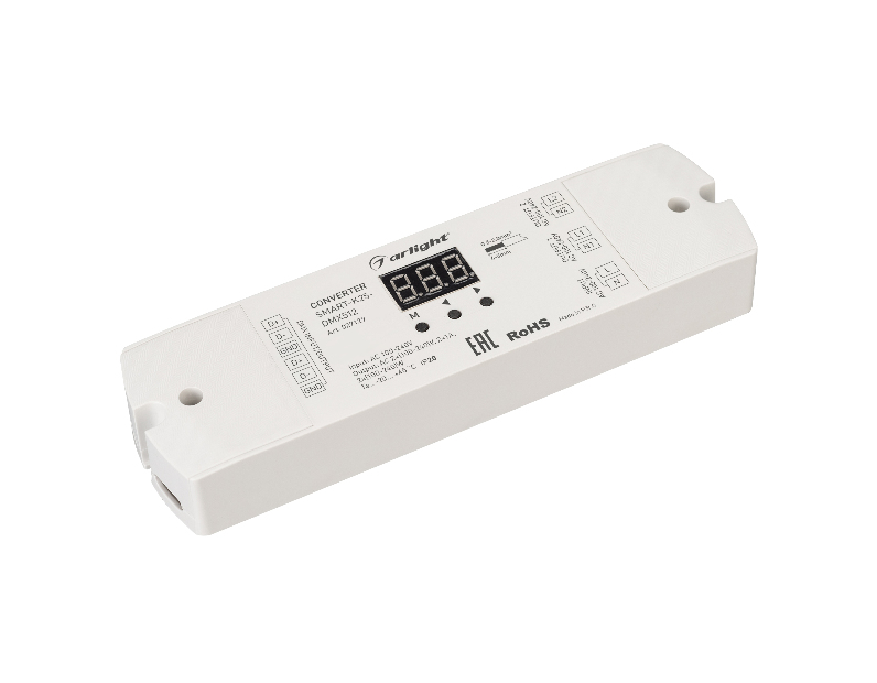 Конвертер Arlight SMART-K25-DMX512 (230V, 2x1A, TRIAC) Пластик 027129
