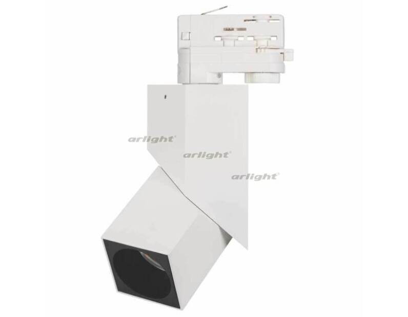 Светильник Arlight LGD-TWIST-TRACK-4TR-S60x60-12W Warm3000 (WH-BK, 30 deg) IP40 Металл 026764(1)