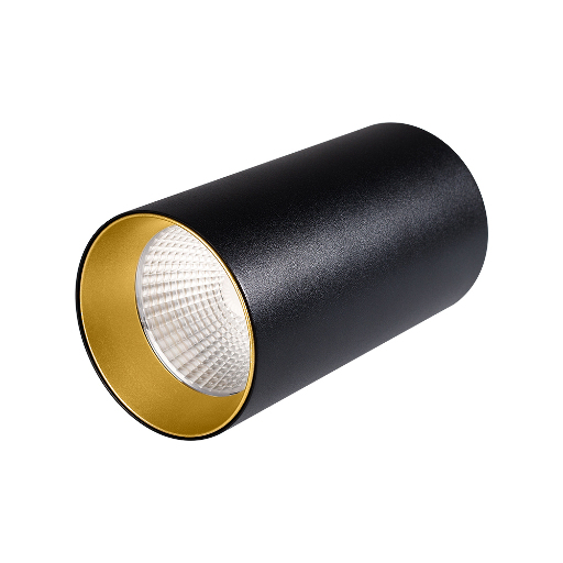Светильник Arlight SP-POLO-R85-1-15W Warm White 40deg (Black, Gold Ring) IP20 Металл 022953