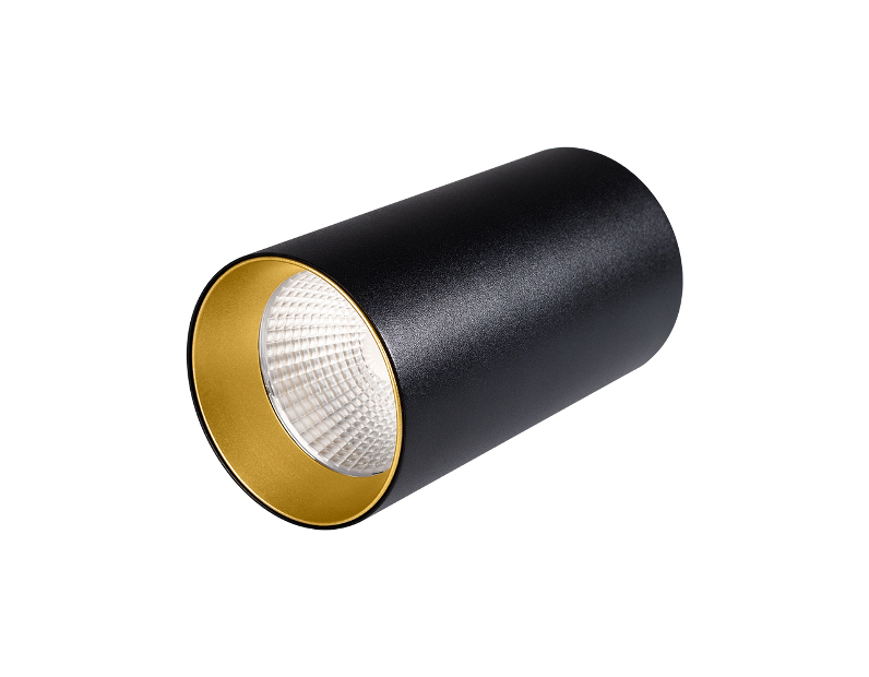 Светильник Arlight SP-POLO-R85-1-15W Warm White 40deg (Black, Gold Ring) IP20 Металл 022953