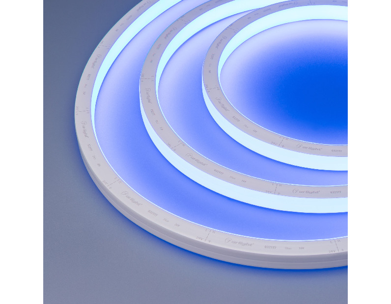 Герметичная лента Arlight AQUA-5000S-TOP-2835-120-24V Blue (16.5х16.5mm, 10W, IP68) 032117