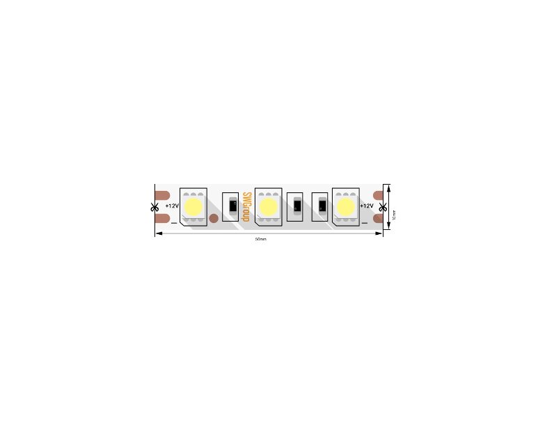 Лента светодиодная SWG  60LED/м 14,4W 6000K ECO-SWG560-12-14.4-W